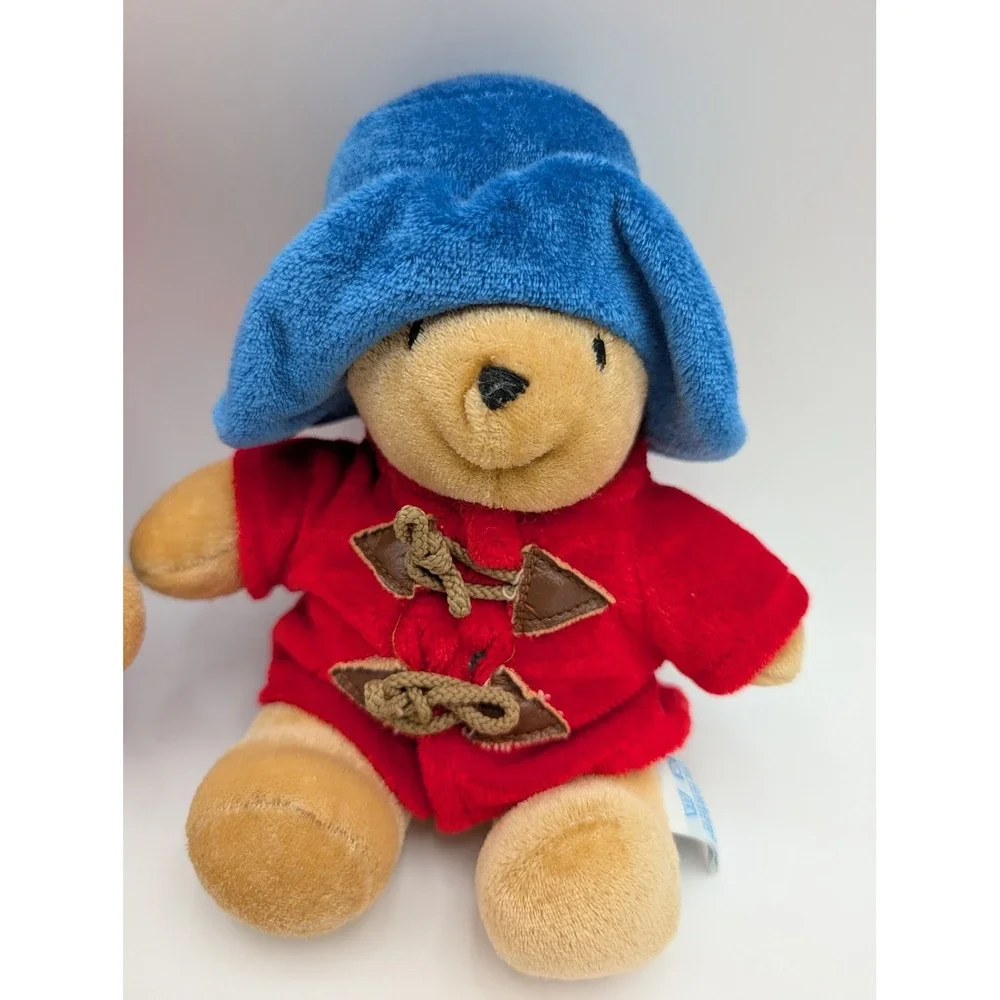Eden Paddington Bear Plush Lot Blue Red Rattle Stuffed Toy